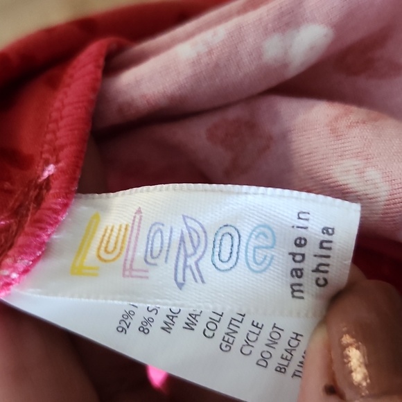 LULAROE LLR TC Valentines Buttery Soft Legging Tall Curvy Holiday Capsule - Picture 5 of 6